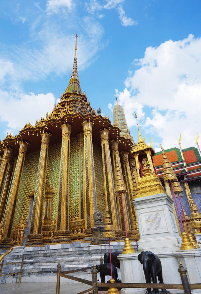 Foto, materiell, befreit, Landschaft, Bild, hat Foto auf Lager,Pula mon dop, Gold, Buddha, Tempel vom smaragdgrnen Buddha, Besichtigung