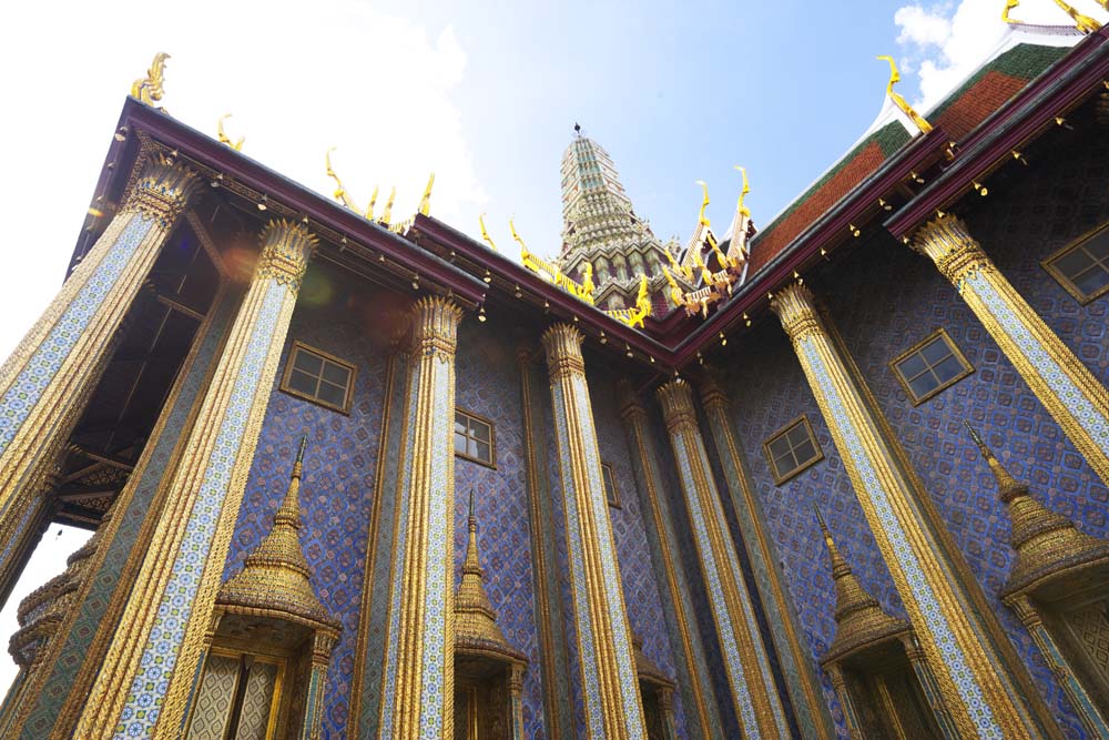 Foto, materiell, befreit, Landschaft, Bild, hat Foto auf Lager,Kniglicher Pantheon, Gold, Buddha, Tempel vom smaragdgrnen Buddha, Besichtigung