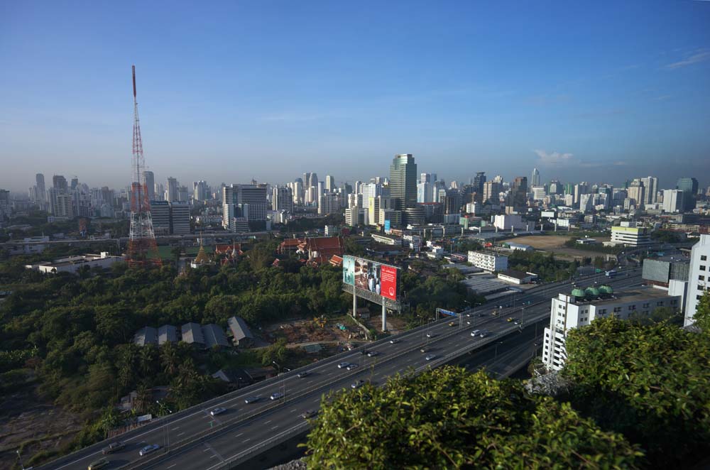 photo,material,free,landscape,picture,stock photo,Creative Commons,Morning of Bangkok, building, , highway, Bangkok