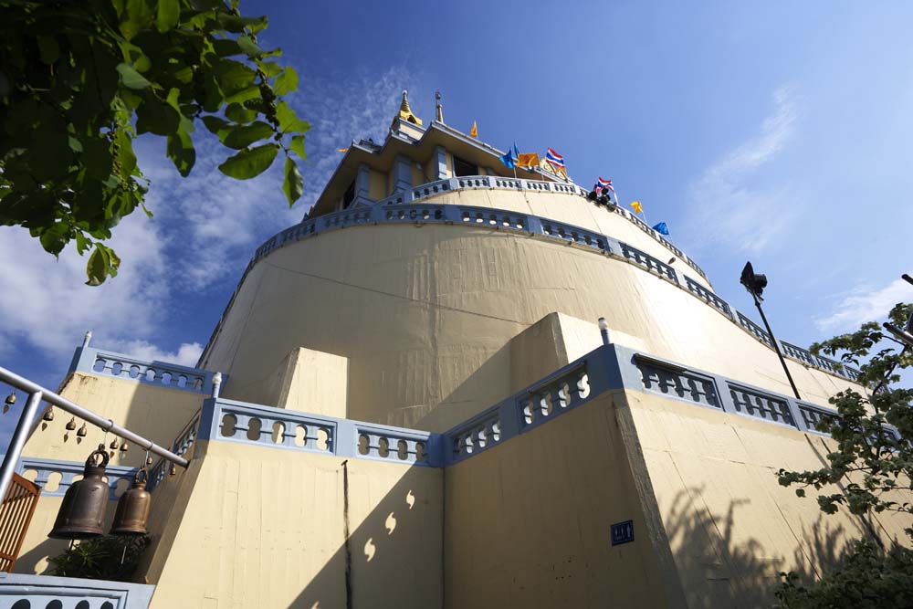 Foto, materiell, befreit, Landschaft, Bild, hat Foto auf Lager,Wat Sakhet, Tempel, Pagode, Hgel, spiralfrmig