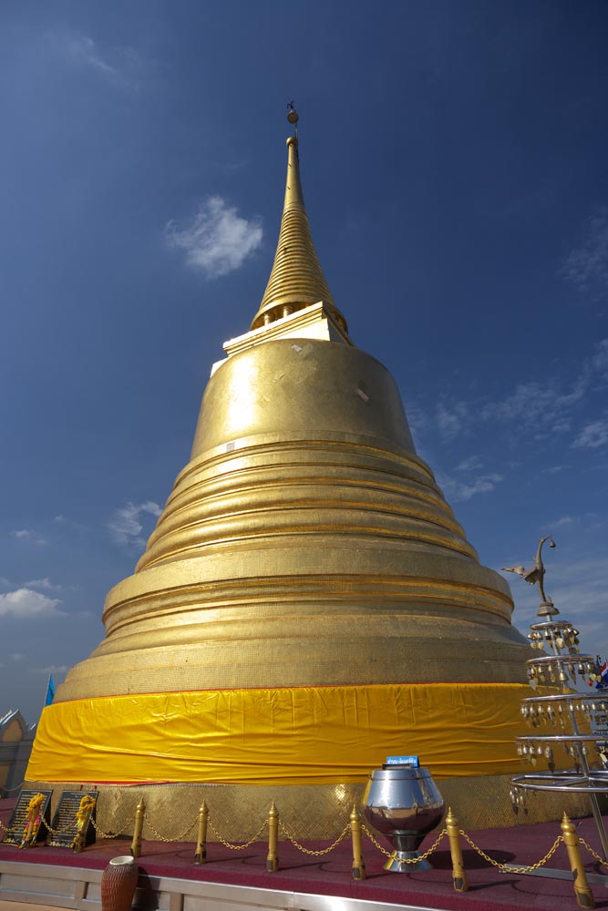 Foto, materiell, befreit, Landschaft, Bild, hat Foto auf Lager,Eine Pagode von Wat Sakhet, Tempel, Pagode, Gold, Bangkok