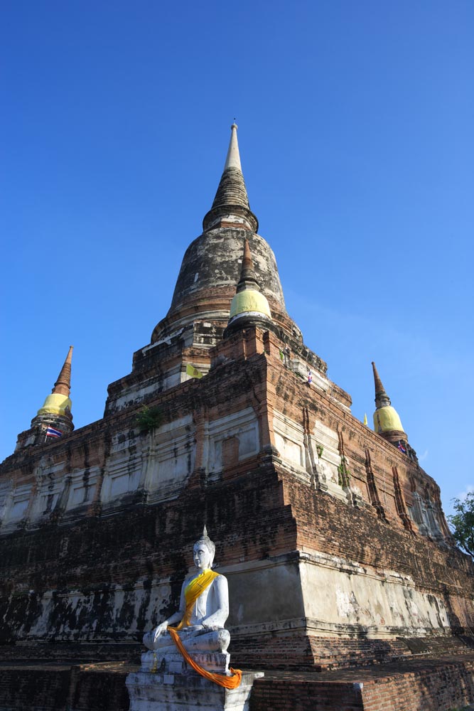 fotografia, material, livra, ajardine, imagine, proveja fotografia,Dia de Che de Ayutthaya, pagode, templo, Imagem budista, Ayutthaya permanece