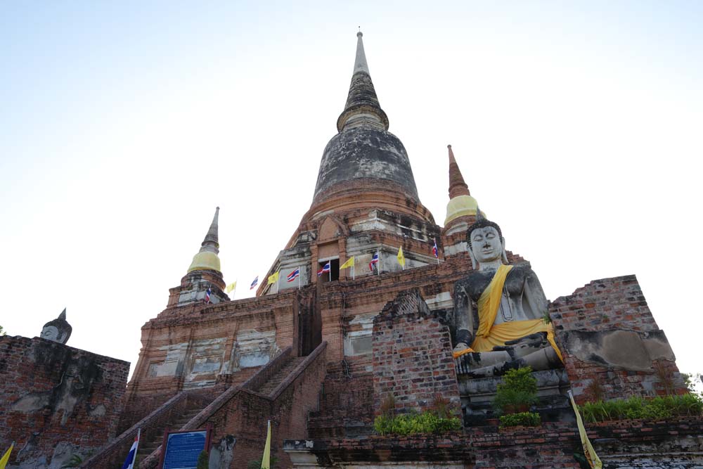 Foto, materiell, befreit, Landschaft, Bild, hat Foto auf Lager,Che-Tag von Ayutthaya, Pagode, Tempel, Buddhistisches Bild, Ayutthaya-berreste