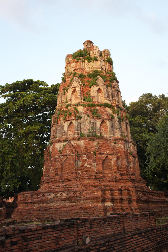 Foto, materieel, vrij, landschap, schilderstuk, bevoorraden foto,Wat Phra Mahathat, Wereldwijd cultureel heritage, Boeddhisme, Pagoda, Ayutthaya verblijft