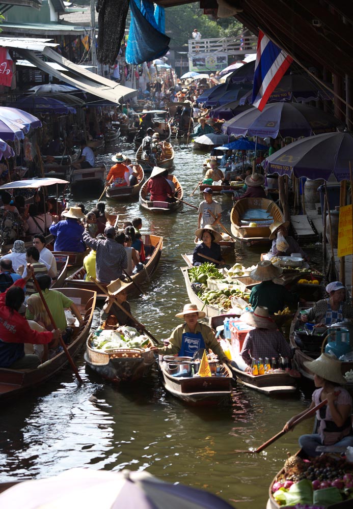 photo,material,free,landscape,picture,stock photo,Creative Commons,Water market, market, Buying and selling, boat, 