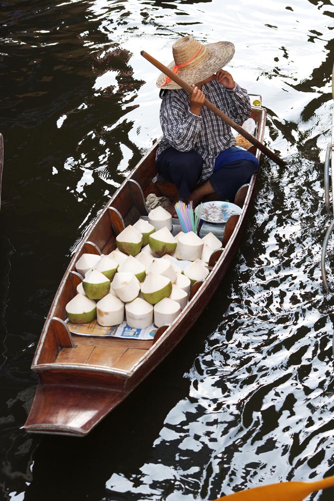 Foto, materiell, befreit, Landschaft, Bild, hat Foto auf Lager,Ein Schiff der Kokosnuss, das verkauft, Markt, Das Kaufen und das Verkaufen, Boot, 