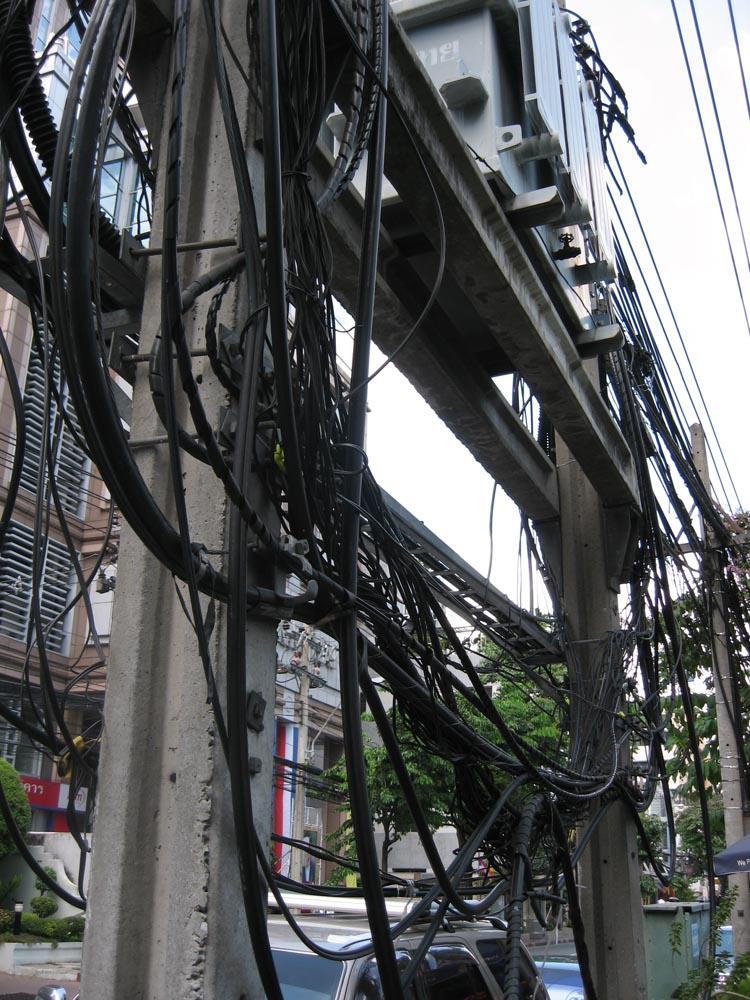 Foto, materiell, befreit, Landschaft, Bild, hat Foto auf Lager,Ein thailndischer elektrischer Draht, Ein elektrischer Draht, rufen Sie Stange an, Verdrahtung, Telefondraht