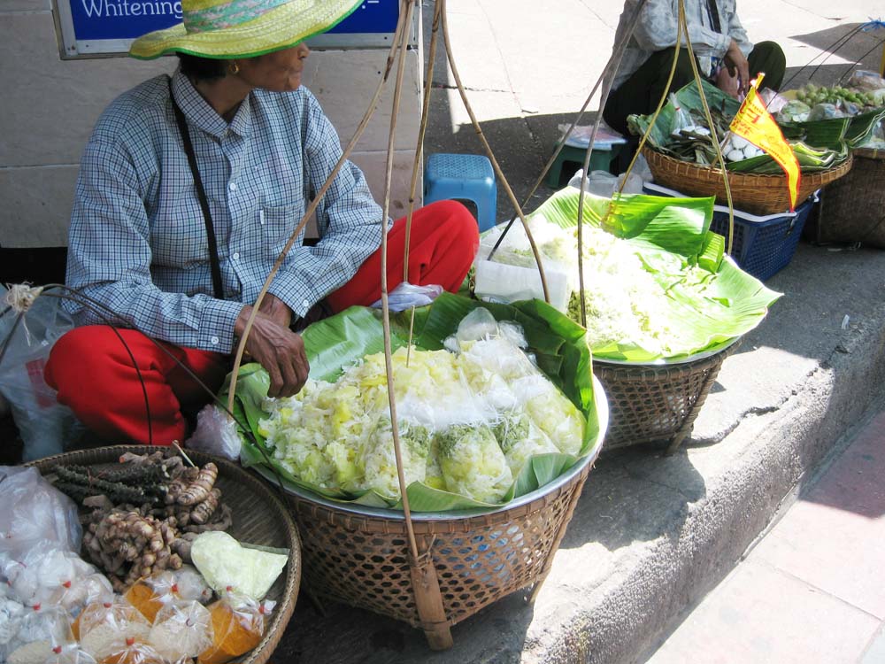 foto,tela,gratis,paisaje,fotografa,idea,Puesto de Bangkok, Est de pie, Verduras, Canasta, 