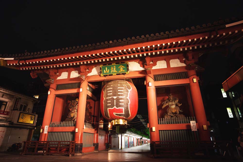 Foto, materiell, befreit, Landschaft, Bild, hat Foto auf Lager,Kaminari-mon Tor, Mt. Gelddrachen, Asakusa, das Besichtigen von Stelle, Geschfte, die einen Durchgang sumen