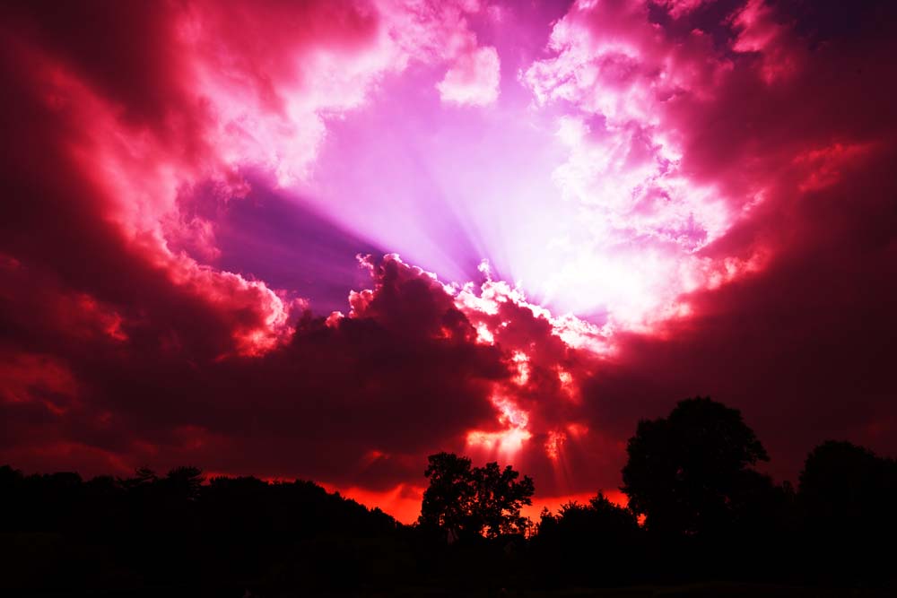 Foto, materiell, befreit, Landschaft, Bild, hat Foto auf Lager,Ein Meer rote laute Stimme, Wolke, Stiel des Lichtes, Die Sonne, Helligkeit