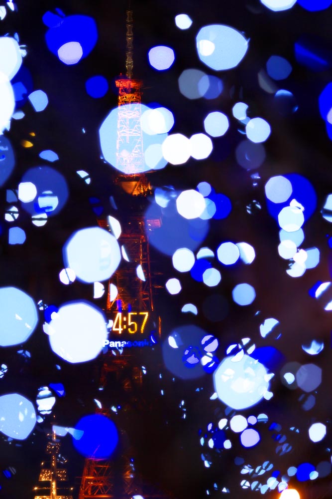 Foto, materieel, vrij, landschap, schilderstuk, bevoorraden foto,De tv toren welk drachten ontsteken, X'mas, Illumineringen, Maak, Ik ben prachtig