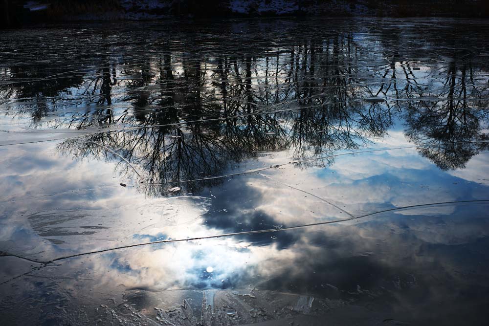 Foto, materiell, befreit, Landschaft, Bild, hat Foto auf Lager,Der Himmel, der gebrochen wird, Eis, See, See Onuma, Das Frieren