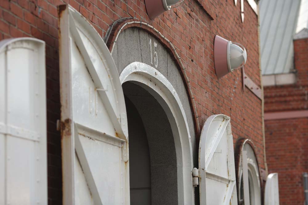 photo,material,free,landscape,picture,stock photo,Creative Commons,A door of a red brick warehouse, door, , red brick, warehouse