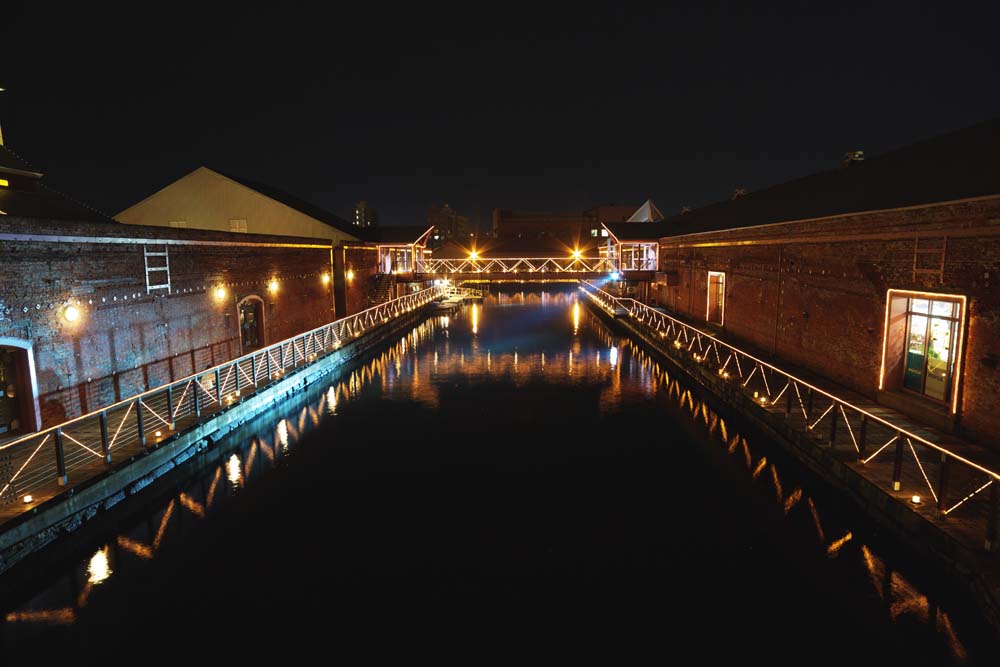 photo,material,free,landscape,picture,stock photo,Creative Commons,The night of a red brick warehouse, red brick, warehouse, The history, port