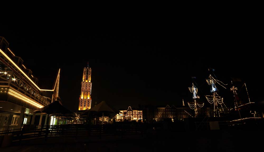 Foto, materieel, vrij, landschap, schilderstuk, bevoorraden foto,Een zeilende boot en een toren, Schip, Illumineringen, Illuminering, Maak