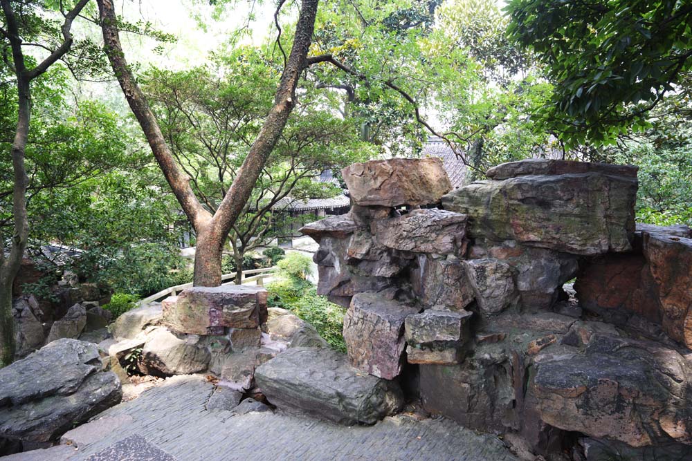 Foto, materieel, vrij, landschap, schilderstuk, bevoorraden foto,Heiwerk-stones van Zhuozhengyuan, Stenig, Rots, Wereld heritage, Tuin