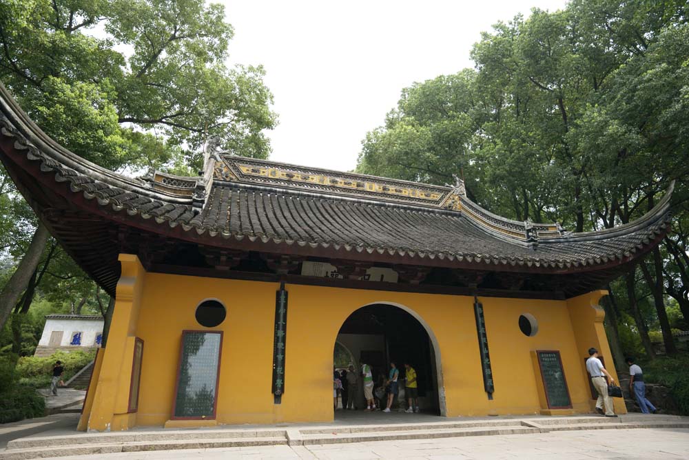 photo,material,free,landscape,picture,stock photo,Creative Commons,The gate of HuQiu, Yellow, The gate, roof, 