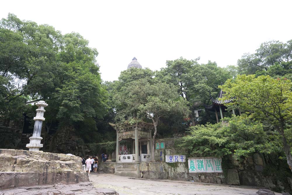 photo,material,free,landscape,picture,stock photo,Creative Commons,1,000 stones of HuQiu, Sword Pond, stone, pond, tower