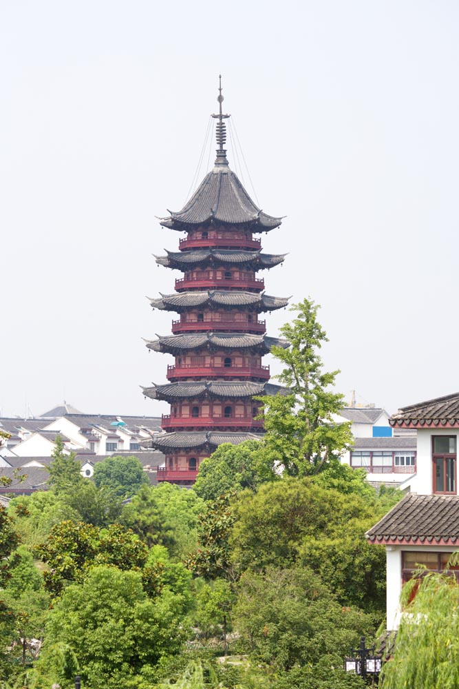 fotografia, materiale, libero il panorama, dipinga, fotografia di scorta,Una torre leggera e di lieto auspicio, Cinese disegna, tetto, Io sono cinabro rosso, torre per Taho-nyorai