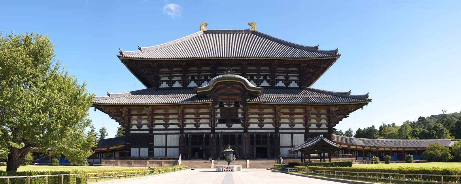 Foto, materiell, befreit, Landschaft, Bild, hat Foto auf Lager,Der Todai-ji-Tempel Hall vom groen Buddha, groe Statue von Buddha, hlzernes Gebude, Buddhismus, Tempel