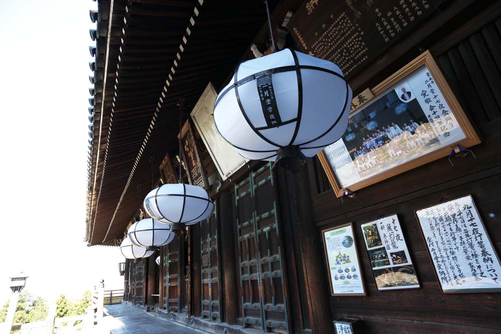 photo,material,free,landscape,picture,stock photo,Creative Commons,Nigatsu-do Hall, lantern, wooden building, Eaves, The water-drawing ceremony