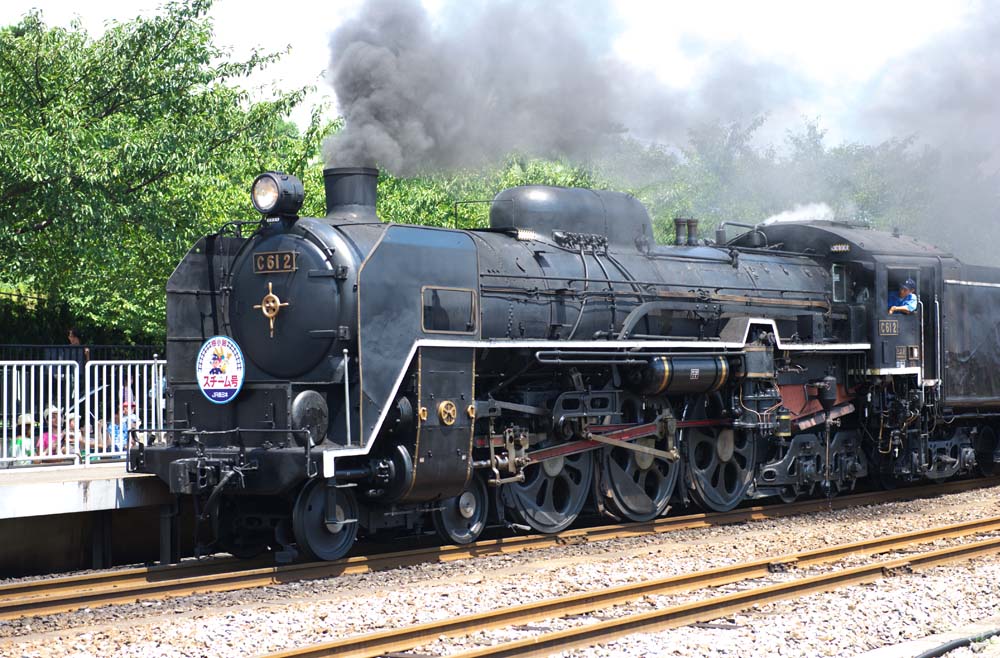 Foto, materieel, vrij, landschap, schilderstuk, bevoorraden foto,Een wasem locomotief, Bewasem locomotief, Trein, Aandrijfwiel, Steenkool