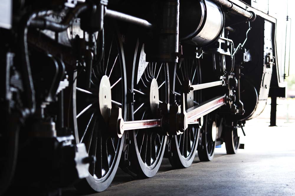 Foto, materieel, vrij, landschap, schilderstuk, bevoorraden foto,Een aandrijfwiel, Bewasem locomotief, Trein, Aandrijfwiel, Ijzer