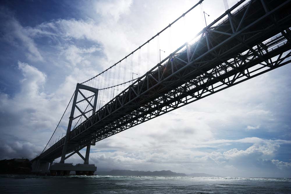 Foto, materiell, befreit, Landschaft, Bild, hat Foto auf Lager,Ein groer naruto berbrckt, bascule berbrckt, Suspendierungsbrcke, Eine Ozeanstrmung, Verkehr