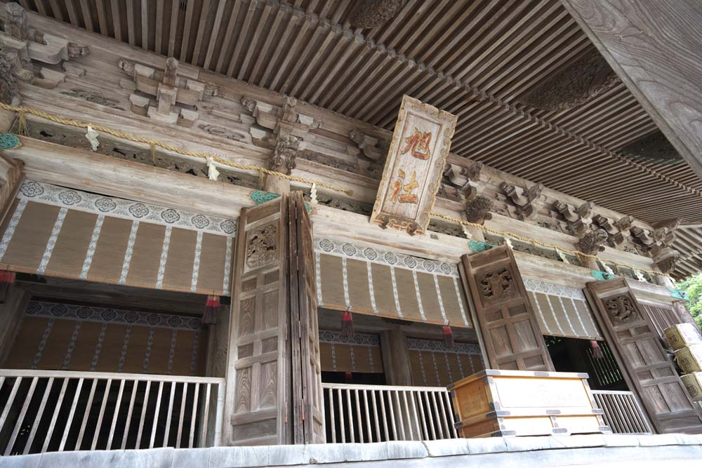 Foto, materieel, vrij, landschap, schilderstuk, bevoorraden foto,Kompira-san Shrine Asahi bedrijf, Shinto heiligdom Boeddhist tempel, Bedrijf, Van hout gebouw, Shinto