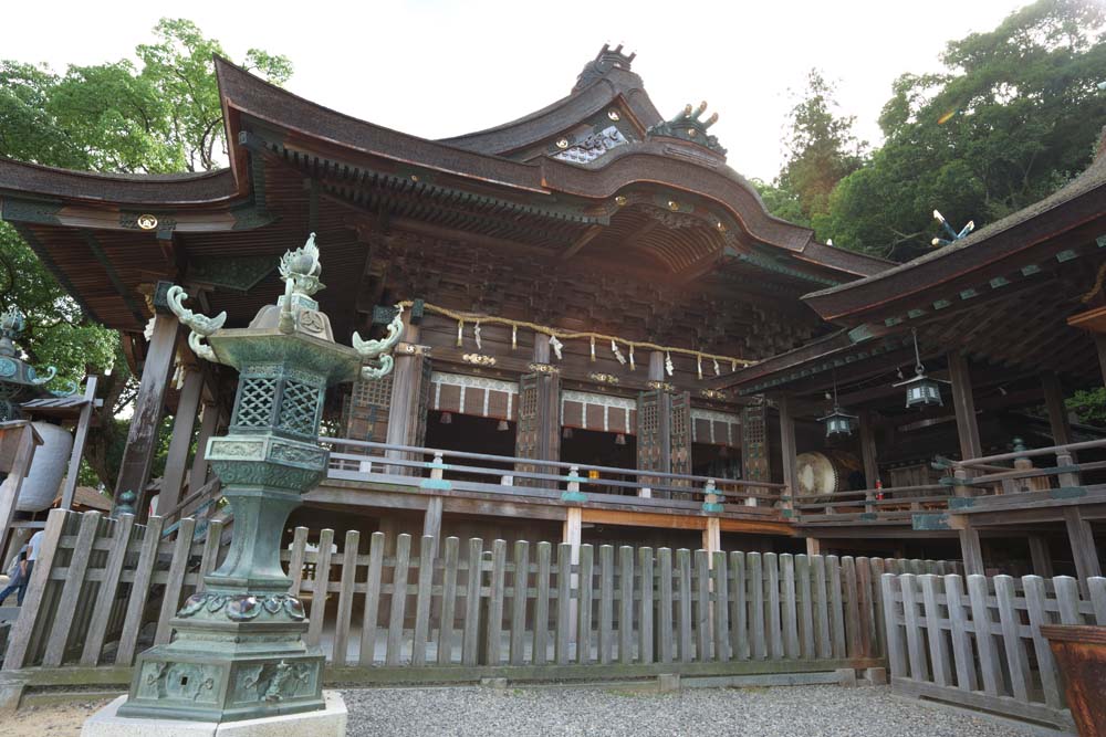 Foto, materieel, vrij, landschap, schilderstuk, bevoorraden foto,Kompira-san Shrine Hongu, Shinto heiligdom Boeddhist tempel, De grote wedstrijd opperhoofd godheid, Van hout gebouw, Shinto