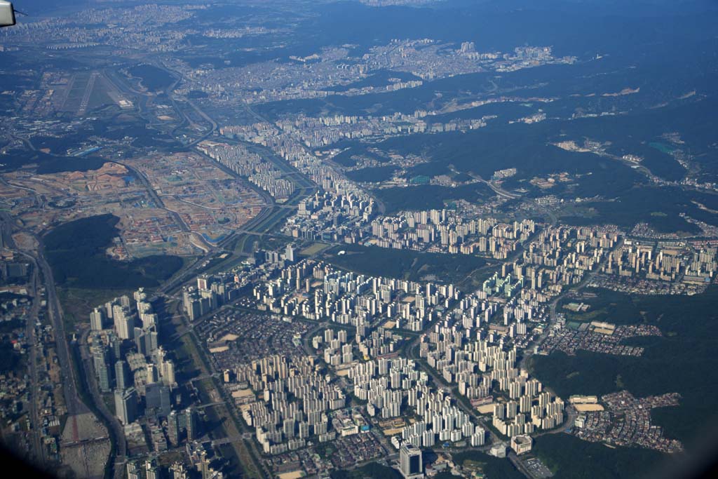 fotografia, materiale, libero il panorama, dipinga, fotografia di scorta,Gruppo di appartamento di Seoul, costruendo, Una fotografia aerea, albergando complesso, casa