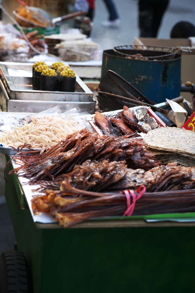 photo,material,free,landscape,picture,stock photo,Creative Commons,The stand of the dried fish, cuttlefish, , , An octopus