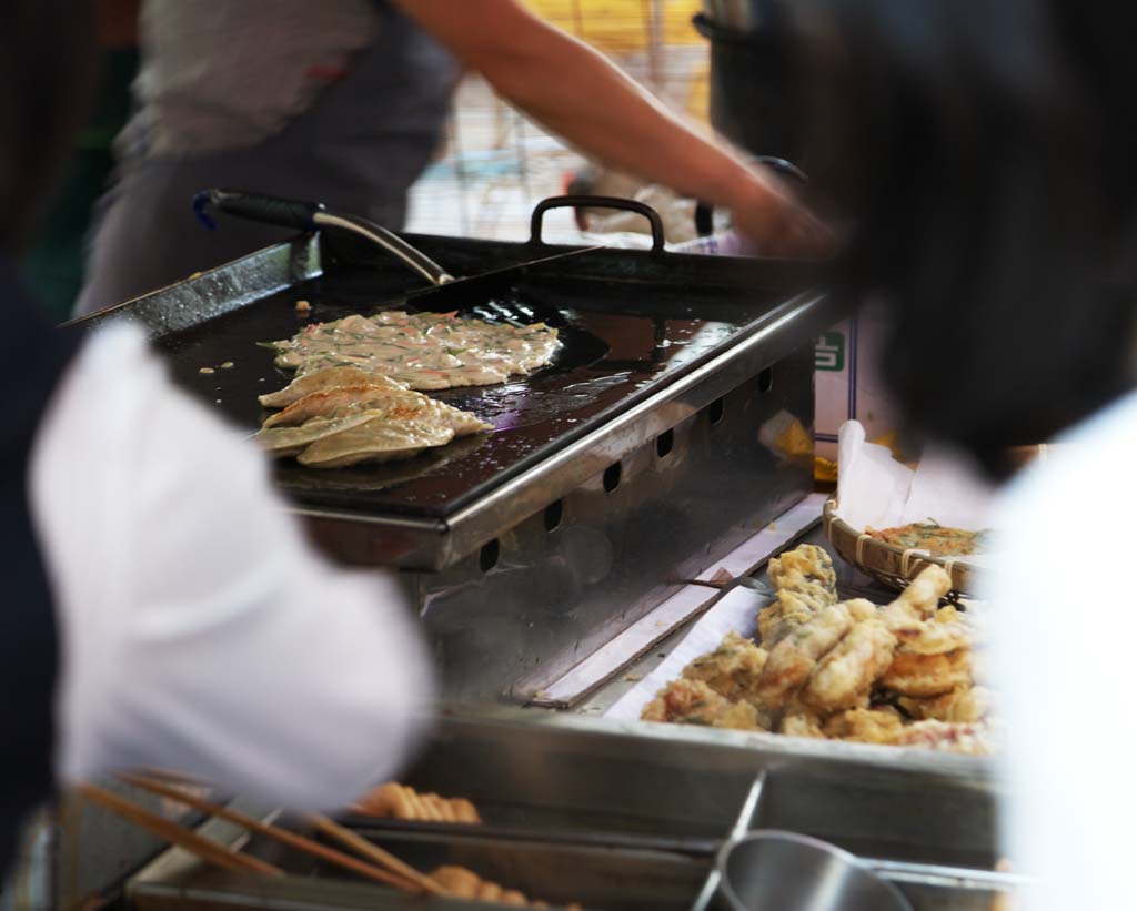 Foto, materiell, befreit, Landschaft, Bild, hat Foto auf Lager,Een keet Van Chijimi, Okonomiyaki, Tempura, , Oden