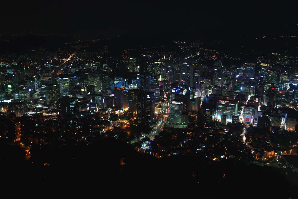 photo, la matire, libre, amnage, dcrivez, photo de la rserve,Une vue de la nuit de Myondong, Myondong, En ville, ville, Non
