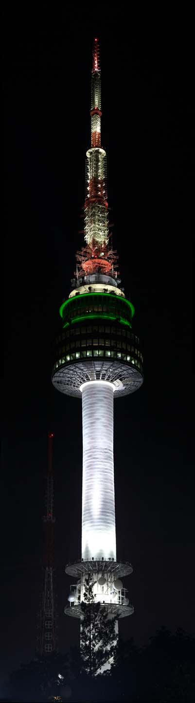 fotografia, material, livra, ajardine, imagine, proveja fotografia,N Seul torre, Uma torre de onda eltrica, N Seul torre, viso noturna, Branco