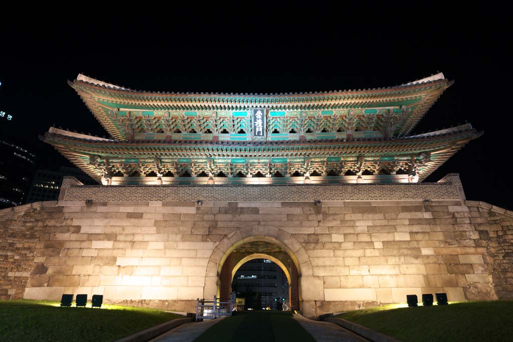 fotografia, materiale, libero il panorama, dipinga, fotografia di scorta,Namdaemun, cancello di castello, Namdaemun, , Han arrocca