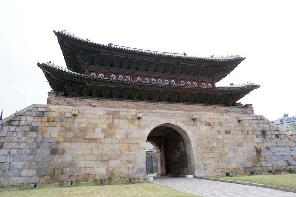 photo,material,free,landscape,picture,stock photo,Creative Commons,The eight gate, castle, The south gate, brick, castle wall