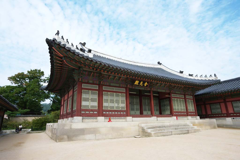 photo,material,free,landscape,picture,stock photo,Creative Commons,Gangnyeongjeonof Kyng-bokkung, wooden building, world heritage, Confucianism, Many parcels style