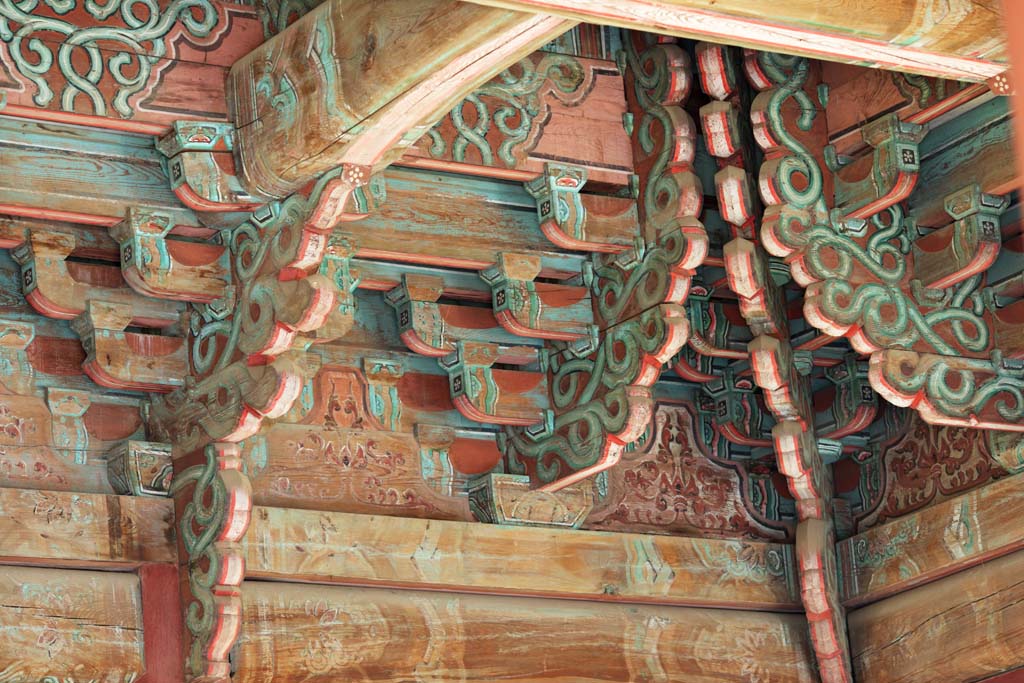 fotografia, material, livra, ajardine, imagine, proveja fotografia,Uma viga de Kyng-bokkung,  feito de madeira, pilar, Trelia, Colorao Rica