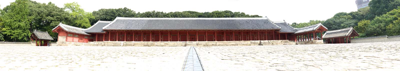 fotografia, material, livra, ajardine, imagine, proveja fotografia,Tadashi do mausolu ancestral da Famlia Imperial, Santurio de Jongmyo, Religiosos consertam, Primeiro o imperador, o Templo Ancestral Imperial