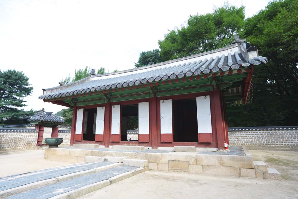 photo, la matire, libre, amnage, dcrivez, photo de la rserve,La pice du confort du mausole ancestral de la Famille Impriale, Temple Jongmyo, Service religieux, Saiku, le repas a servi  une pice de temple