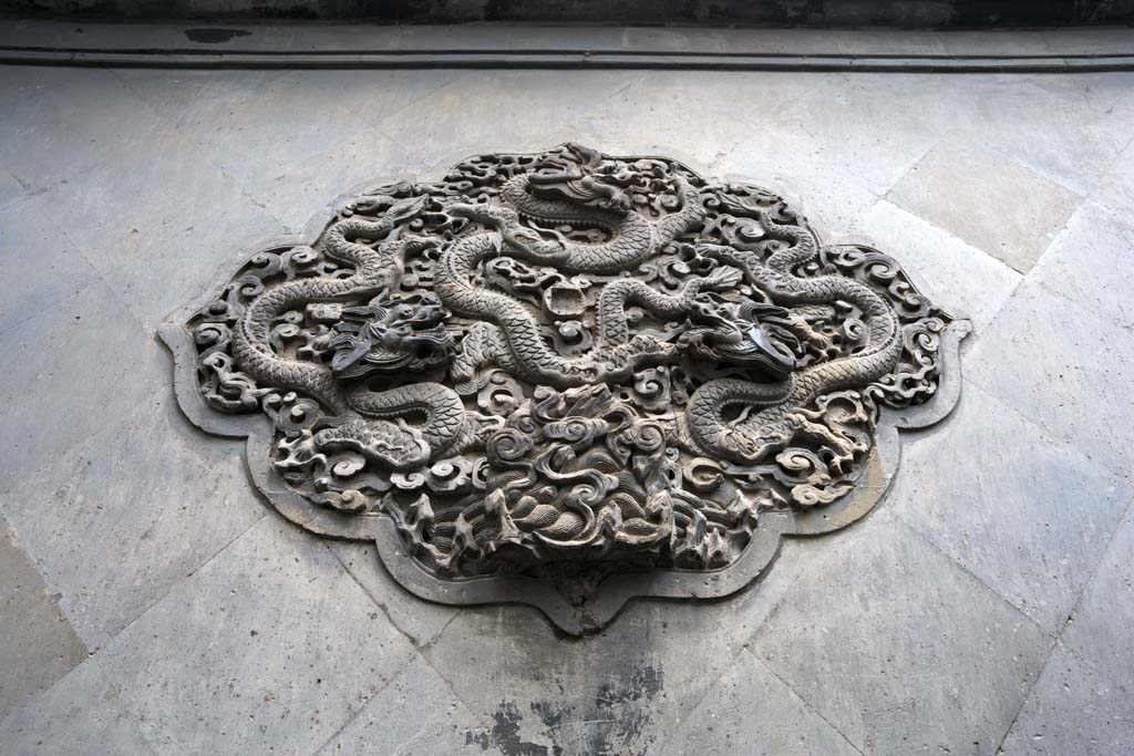 photo,material,free,landscape,picture,stock photo,Creative Commons,Summer Palace's outer wall decoration, Stone statue, Outer wall, Dragon, Reliefs