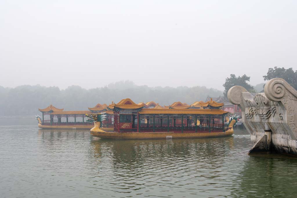 Foto, materiell, befreit, Landschaft, Bild, hat Foto auf Lager,Der Sommerpalast Hausboot, Schiff, Das Besichtigen von Boot, Drachen, Exkursionsschiff