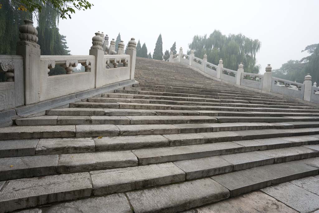 photo, la matire, libre, amnage, dcrivez, photo de la rserve,Palais d't et une moiti du pont mur, Escalier de pierre, Escalier, Ishibashi, Mur du demi-pont