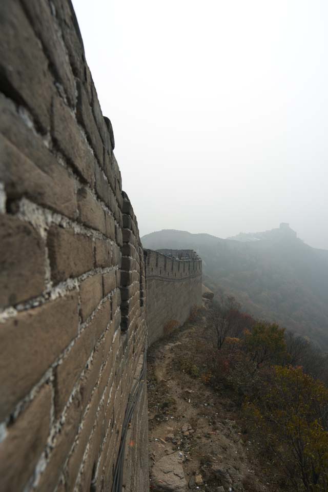 photo,material,free,landscape,picture,stock photo,Creative Commons,Ramparts of the Great Wall of China, Walls, Lou Castle, Brick, Barrier