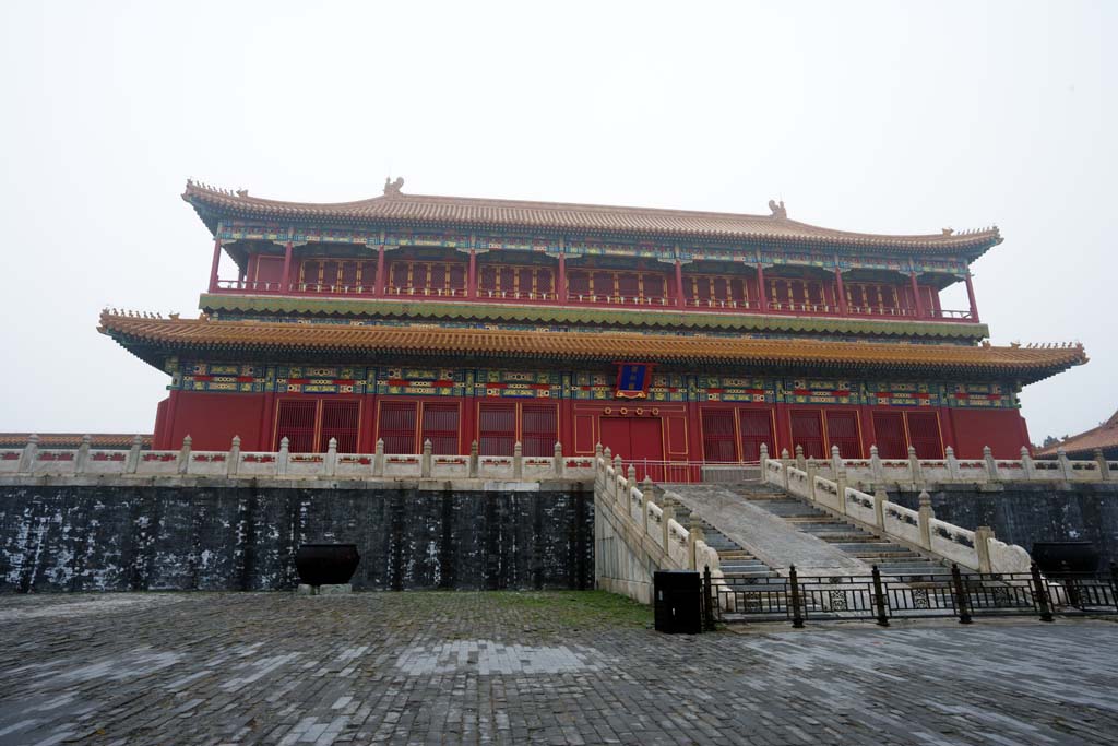 Foto, materiell, befreit, Landschaft, Bild, hat Foto auf Lager,Forbidden City's Krper, Hitoshi Pavillon, Das hlzerne Gebude, , Palast, Ziegeldach