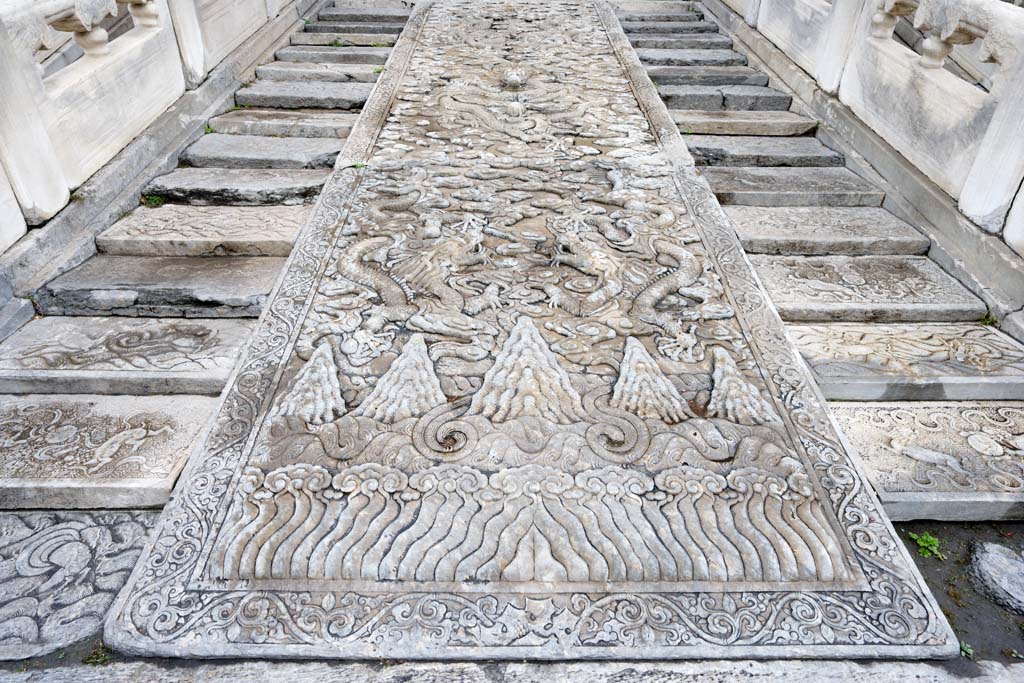 photo,material,free,landscape,picture,stock photo,Creative Commons,Forbidden City cloud dragon stone floor, Long, RELIEF, Palace, Stairs