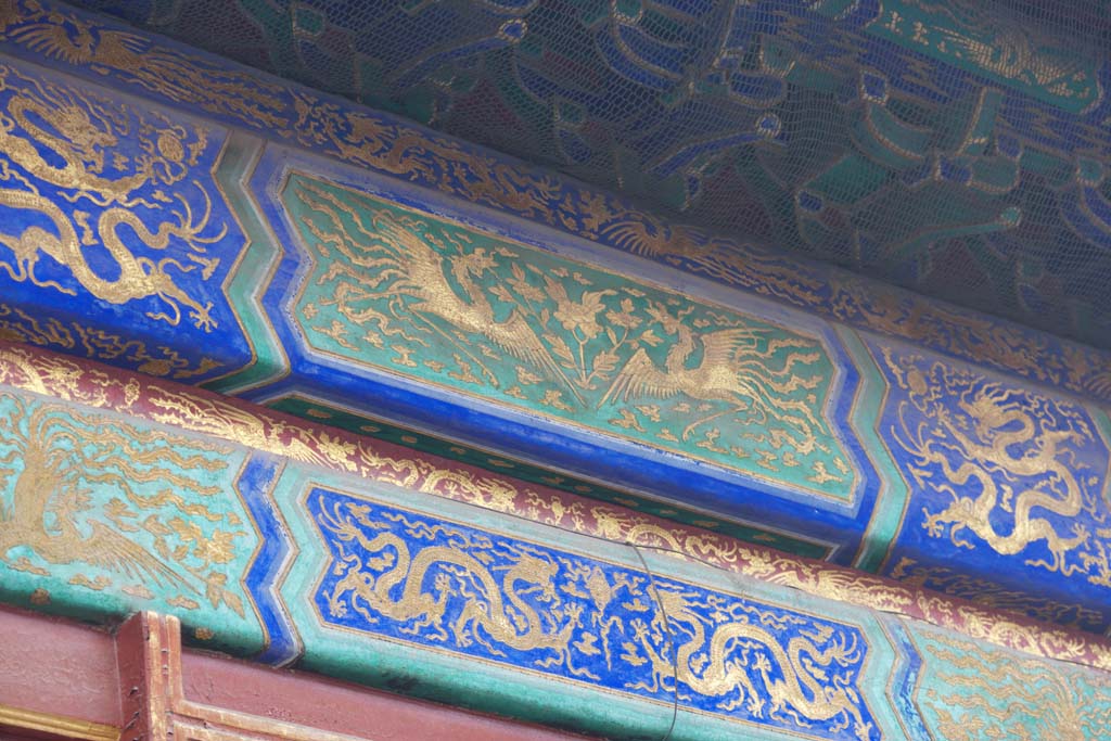 photo,material,free,landscape,picture,stock photo,Creative Commons,Forbidden City decorations, Phoenix, Zhu coating, Culture, World Heritage