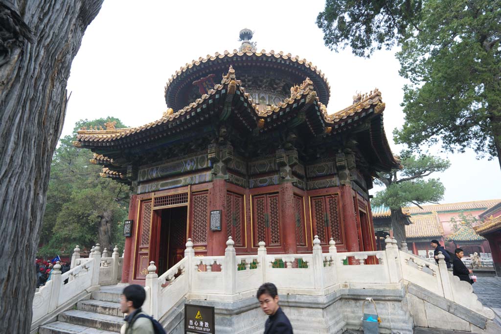 photo,material,free,landscape,picture,stock photo,Creative Commons,Forbidden City million Spring Pavilion, Circular, Decoration, Zhu lacquered, Green