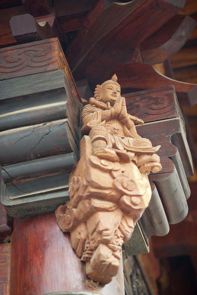 foto,tela,gratis,paisaje,fotografa,idea,La cifra de madera en el Templo de Gran Misericordia y Bondad, Buddhism, Tutor deidad, De madera, Arma